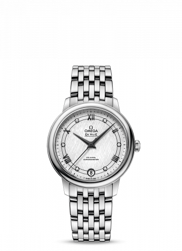 Omega De Ville Prestige Co-Axial 32.7 Stainless Steel / Vintage Silk Silver / Bracelet 424.10.33.20.52.002