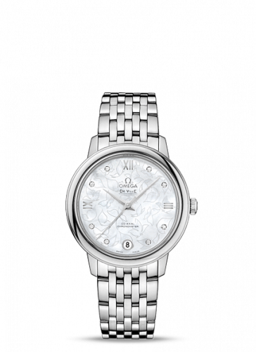 Omega De Ville Prestige Co-Axial 32.7 Stainless Steel / MOP Butterfly / Bracelet 424.10.33.20.55.001