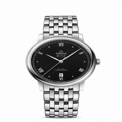 Omega De Ville Prestige Co-Axial 39.5 Stainless Steel / Vintage Black / Bracelet 424.10.40.20.01.002
