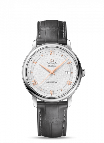 Omega De Ville Prestige Co-Axial 39.5 Stainless Steel / Vintage Silk Silver 424.13.40.20.02.005