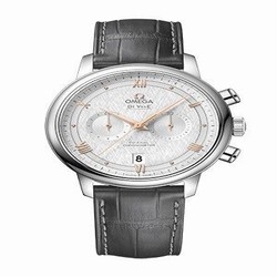 Omega De Ville Prestige Co-Axial 41 Chronograph Stainless Steel / Vintage Silver Silk / Alligator 424.13.41.50.02.001