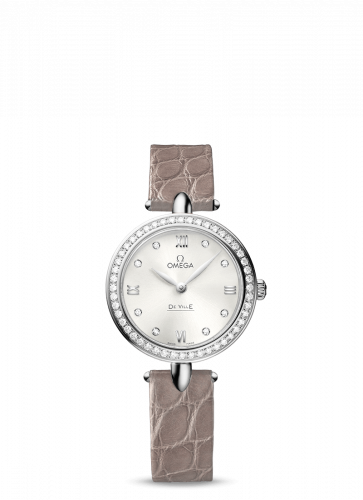 Omega De Ville Prestige Dewdrop Quartz 27.4 Stainless Steel / Diamond / Silver 424.18.27.60.52.001