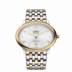 Omega De Ville Prestige Co-Axial 39.5 Stainless Steel / Yellow Gold / Silver Sunburst / Bracelet 424.20.40.20.02.006