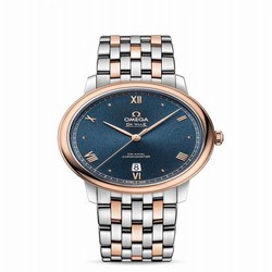 Omega De Ville Prestige Co-Axial 39.5 Stainless Steel / Red Gold / Blue Sunburst / Bracelet 424.20.40.20.03.001