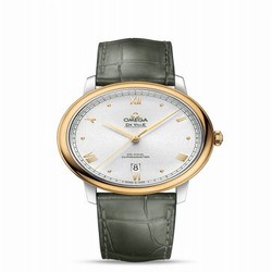 Omega De Ville Prestige Co-Axial 39.5 Stainless Steel / Yellow Gold / Silver Sunburst 424.23.40.20.02.004