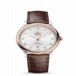Omega De Ville Prestige Co-Axial 39.5 Stainless Steel / Red Gold / Silver Sunburst 424.23.40.20.52.001