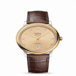 Omega De Ville Prestige Co-Axial 39.5 Stainless Steel / Yellow Gold / Moonshine Sunburst 424.23.40.20.58.002