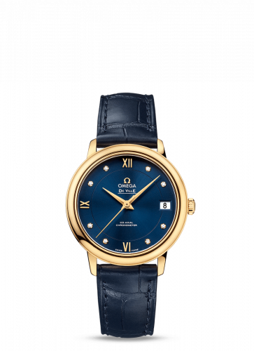 Omega De Ville Prestige Co-Axial 32.7 Yellow Gold / Blue 424.53.33.20.53.002