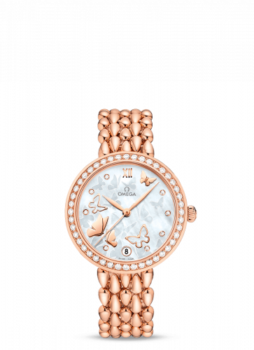 Omega De Ville Prestige Dewdrop Co-Axial 32.7 Red Gold / MOP Butterfly / Diamond / Bracelet 424.55.33.20.55.006