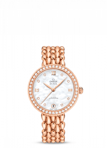 Omega De Ville Prestige Dewdrop Co-Axial 32.7 Red Gold / MOP / Diamond / Bracelet 424.55.33.20.55.007