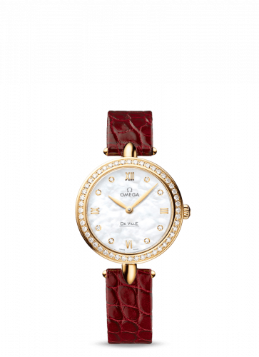 Omega De Ville Prestige Dewdrop Quartz 27.4 Yellow Gold / MOP / Diamond 424.58.27.60.55.001
