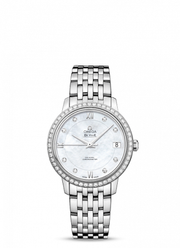 Omega De Ville Prestige Co-Axial 32.7 Stainless Steel / Diamond / MOP / Bracelet 424.15.33.20.55.001