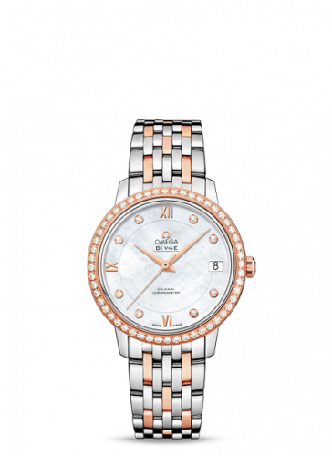 Omega De Ville Prestige Co-Axial 32.7 Stainless Steel / Red Gold / Diamond / MOP / Bracelet 424.25.33.20.55.002