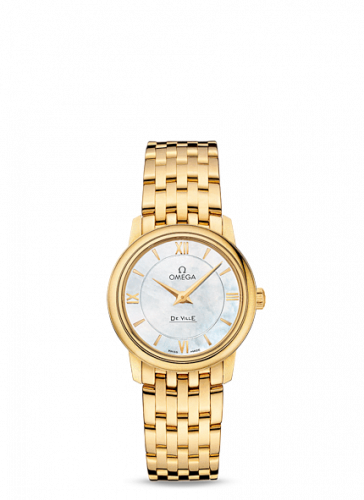 Omega De Ville Prestige Quartz 27.4 Yellow Gold / MOP / Bracelet 424.50.27.60.05.001