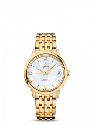 Omega De Ville Prestige Co-Axial 32.7 Yellow Gold / MOP / Bracelet 424.50.33.20.05.001