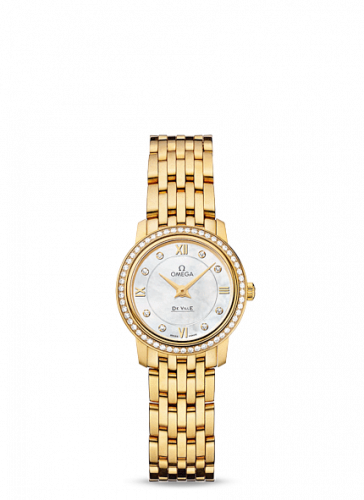 Omega De Ville Prestige Quartz 24.4 Yellow Gold / Diamond / MOP 424.55.24.60.55.001