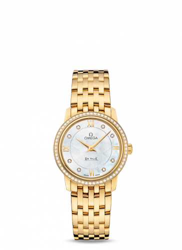 Omega De Ville Prestige Quartz 27.4 Yellow Gold / MOP / Bracelet 424.55.27.60.55.001
