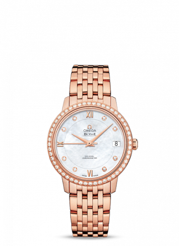 Omega De Ville Prestige Co-Axial 32.7 Red Gold / MOP / Diamond / Bracelet 424.55.33.20.55.002