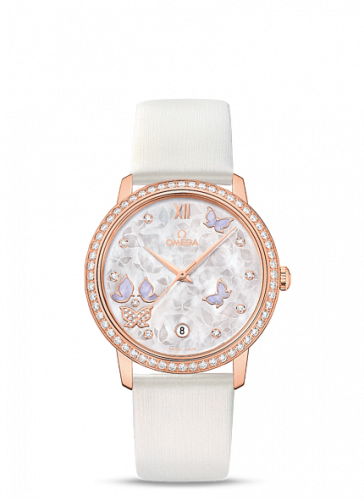 Omega De Ville Prestige Co-Axial 36.8 Red Gold / MOP Butterfly / Diamond 424.57.37.20.55.003