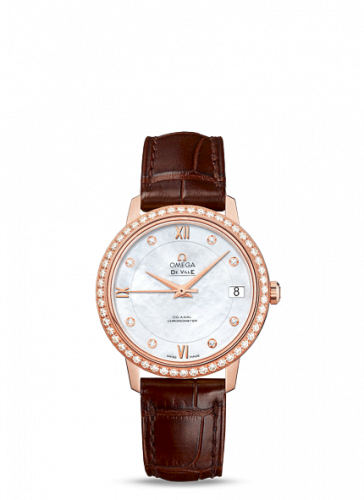 Omega De Ville Prestige Co-Axial 32.7 Red Gold / Diamond 424.58.33.20.55.001