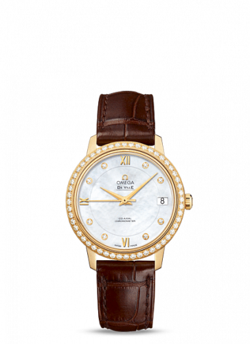 Omega De Ville Prestige Co-Axial 32.7 Yellow Gold / Diamond / MOP 424.58.33.20.55.002