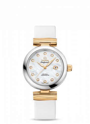 Omega LadyMatic Co-Axial 34 Stainless Steel / Yellow Gold / MOP 425.22.34.20.55.003