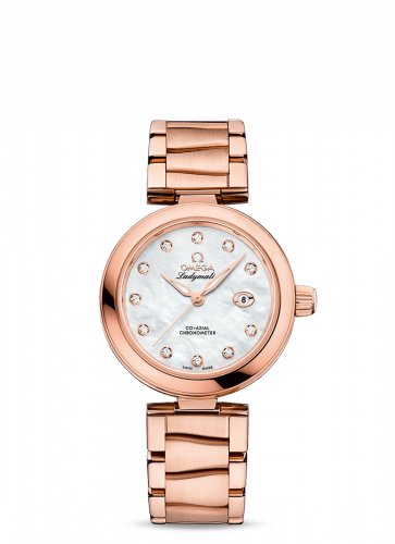 Omega LadyMatic Co-Axial 34 Sedna Gold / MOP / Bracelet 425.60.34.20.55.004