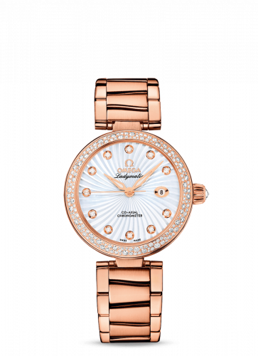 Omega LadyMatic Co-Axial 34 Red Gold / Diamond / MOP / Bracelet 425.65.34.20.55.001