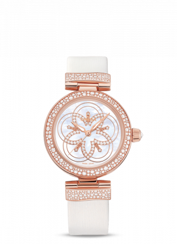Omega LadyMatic Co-Axial 34 Sedna Gold / Diamond / Flower MOP 425.67.34.20.55.009