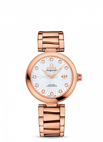 Omega LadyMatic Co-Axial 34 Red Gold / MOP / Bracelet 425.60.34.20.55.001