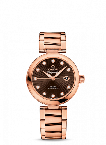 Omega LadyMatic Co-Axial 34 Red Gold / Brown / Bracelet 425.60.34.20.63.001