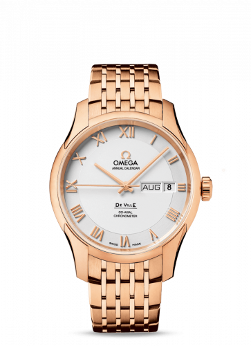 Omega De Ville Co-Axial Annual Calendar Red Gold / Silver / Bracelet 431.50.41.22.02.001