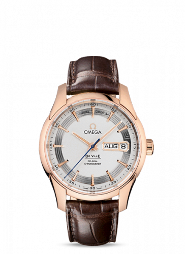 Omega De Ville Hour Vision Co-Axial Annual Calendar Red Gold / Silver / Alligator 431.63.41.22.02.001