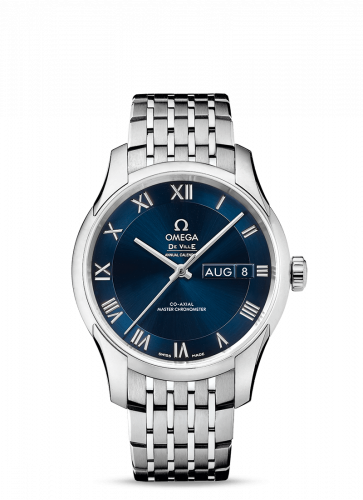 Omega De Ville Hour Vision Master Chronometer Annual Calendar Stainless Steel / Blue / Bracelet 433.10.41.22.03.001
