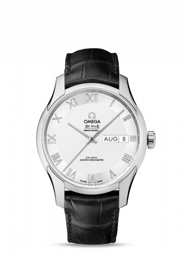 Omega De Ville Hour Vision Master Chronometer Annual Calendar Stainless Steel / Silver 433.13.41.22.02.001