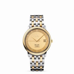 Omega De Ville Prestige Co-Axial 36.5 Stainless Steel / Yellow Gold / Champagne / Bracelet 4374.11.00