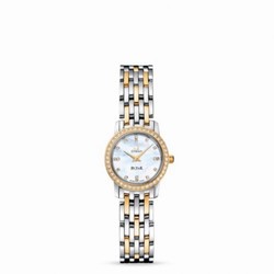 Omega De Ville Prestige Quartz 22 Stainless Steel / Yellow Gold / Diamond / MOP / Bracelet 4375.75.00