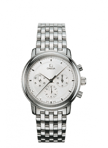 Omega De Ville Prestige Hand Wound 36.1 Chronograph Stainless Steel / Silver / Bracelet 4540.31.00