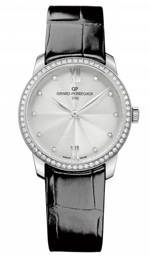 Girard-Perregaux 1966 30mm Stainless Steel / Diamond / Silver / Alligator 49528D11A172-CB6A