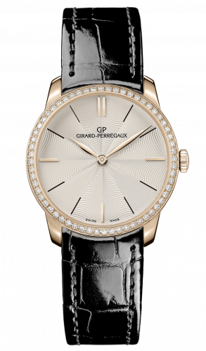 Girard-Perregaux 1966 30mm Pink Gold / Diamond / Champagne / Alligator 49528D52A131-CB6A