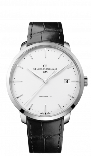 Girard-Perregaux 1966 44 Stainless Steel Black Alligator Strap 49551-11-132-BB60