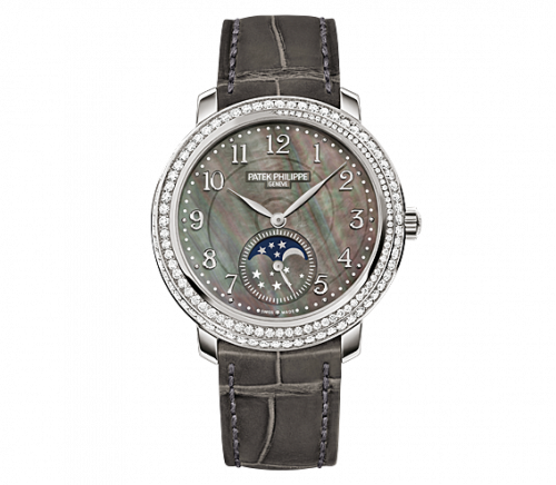 Patek Philippe Moonphase 4968 White Gold Black Mother of Pearl 4968G-001