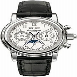 Patek Philippe Perpetual Calendar Split Seconds Chronograph 5004 White Gold / White Arabic 5004G-013