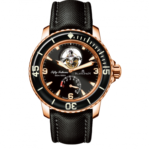 Blancpain Fifty Fathoms Tourbillon 8 Jours Red Gold / Black / Black Canvas 5025-3630-52A