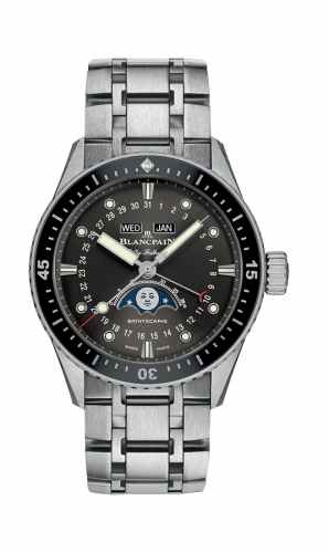 Blancpain Fifty Fathoms Bathygraphe Quantieme Complet Black / Grey / Stainless Steel 5054-1110-70B