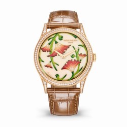 Patek Philippe Calatrava 5077 Rose Gold / Japanese Floral Motifs 5077/100R-039