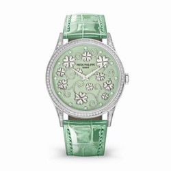 Patek Philippe Calatrava 5077G Pictures in Relief / Four-Leaf Clover 5077/101G-001
