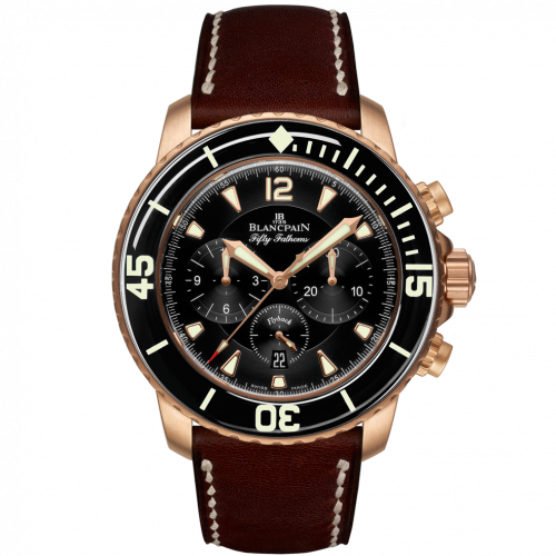 Blancpain Fifty Fathoms Flyback Chronograph Red Gold / Black / Brown Barennia 5085FA-3630-63B