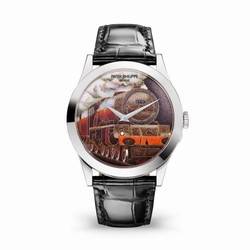 Patek Philippe Calatrava 5089 White Gold / Steam Locomotives 5089G-075