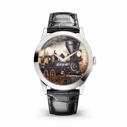 Patek Philippe Calatrava 5089 White Gold / Steam Locomotives 5089G-076